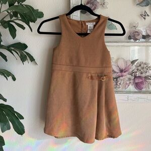 Rachel Zoe Girls Tan Sleeveless Dress with Belt Casual Chic